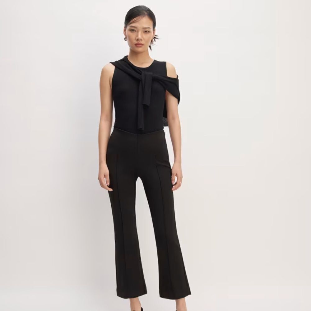 Everlane The Dream Kick Flare Ankle Black Pants Size XS